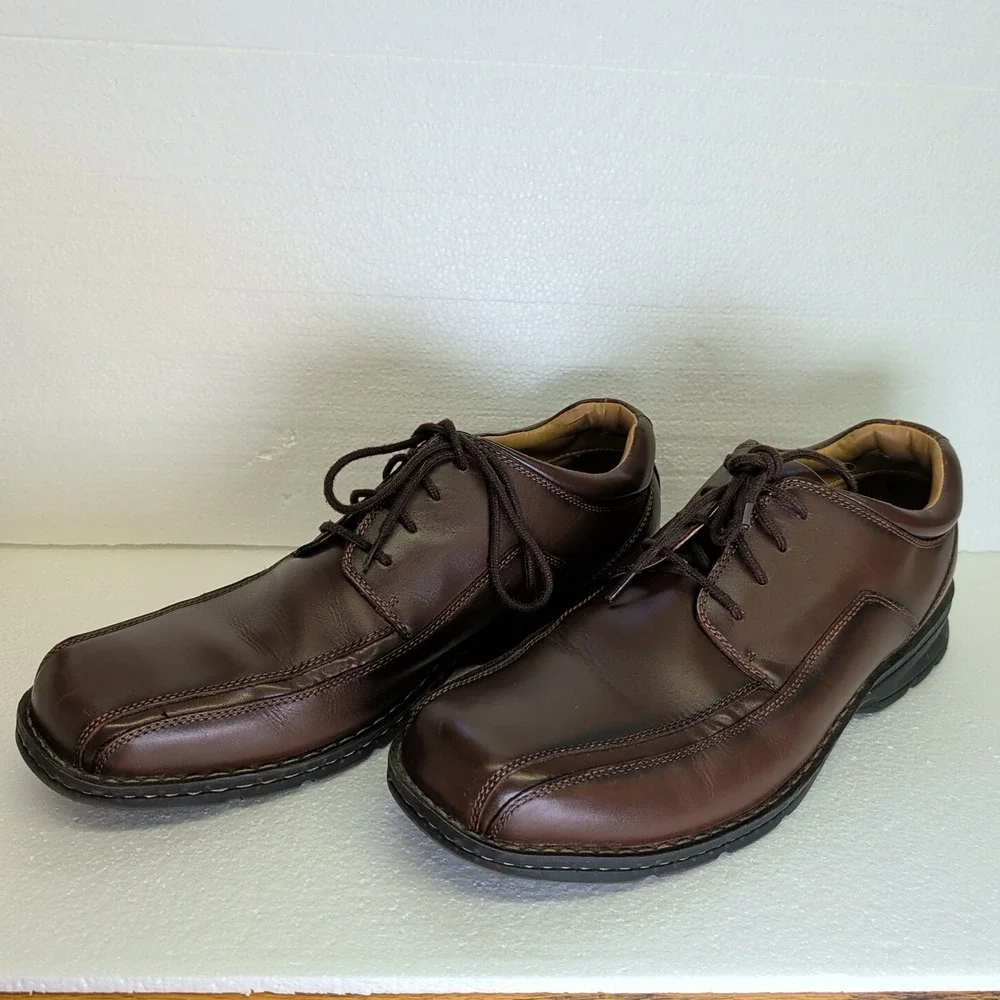 Dockers Trustee 90-29023 Men's Dark Brown Leather Dress Shoes Size 13 M